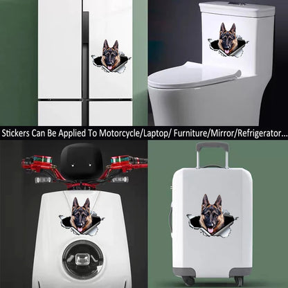 Self-adhesive 3D Decal German Shepherd Pet Dog Car Sticker
