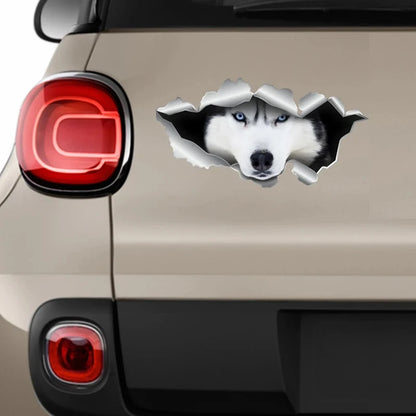 Vinyl Husky Dog Car Sticker