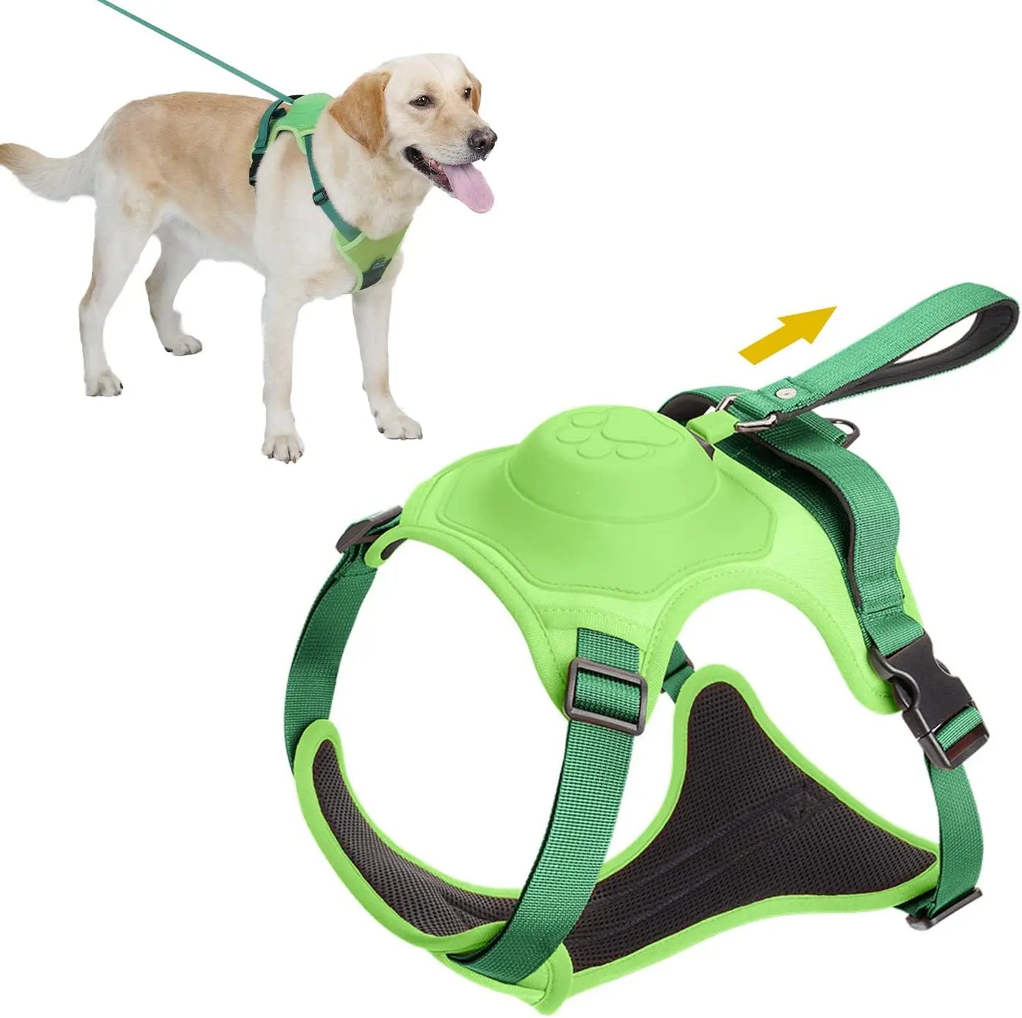 Dog Harness Retractable Dog Leash All in One